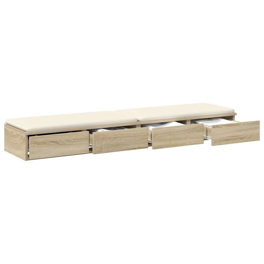 Tiroirs de lit avec tiroir Chêne Sonoma 160 x 36,5 x 16,5 cm - 3