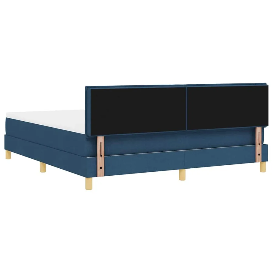 Lit à ressort LED avec bandes LED Bleu 180 x 200 cm tissu - 10