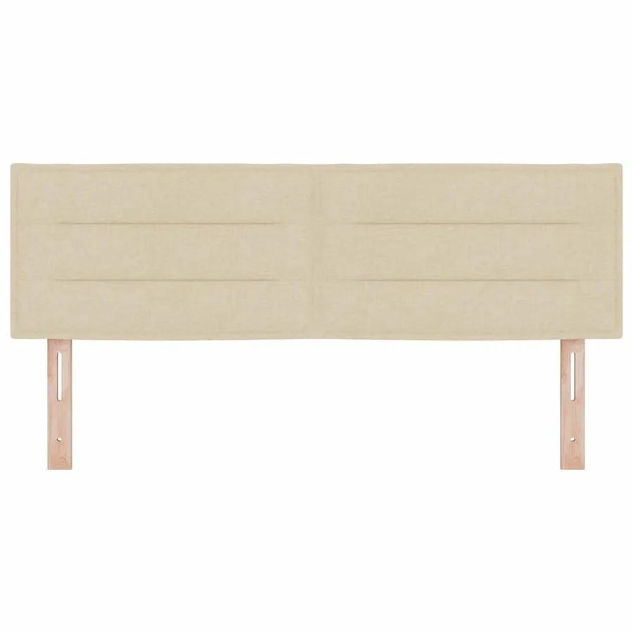 Tête de lit LED avec bandes LED Crème 144 cm tissu - 5
