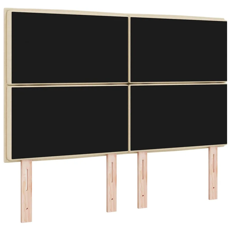 Tête de lit Crème 144 cm tissu - 6