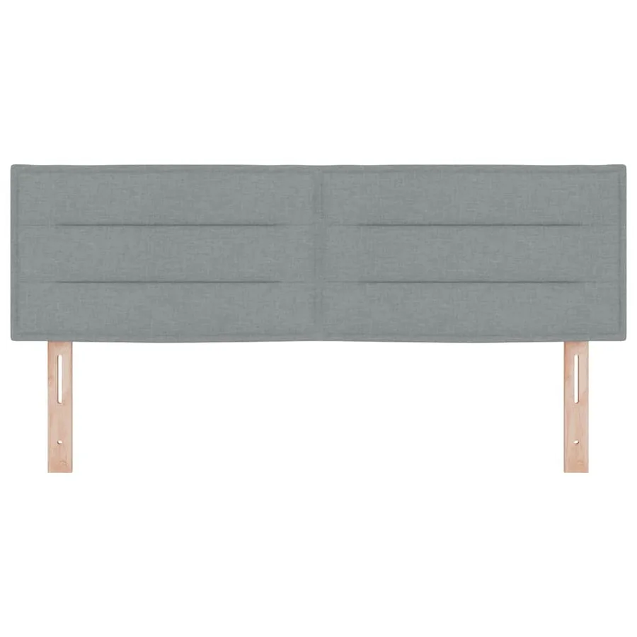 Tête de lit LED avec bandes LED Gris clair 160 cm tissu - 5