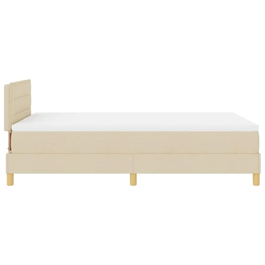 Lit à ressort LED avec bandes LED Crème 120 x 190 cm tissu - 9