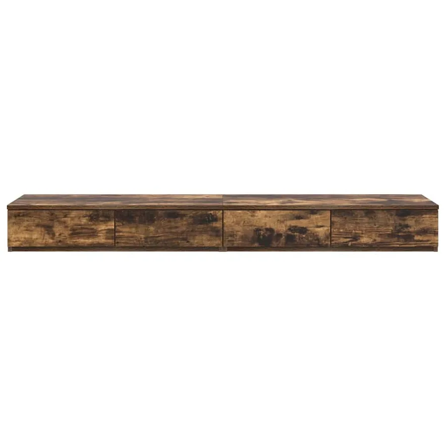 Tiroirs de lit avec tiroir Chêne fumé 150 x 36,5 x 16,5 cm - 6