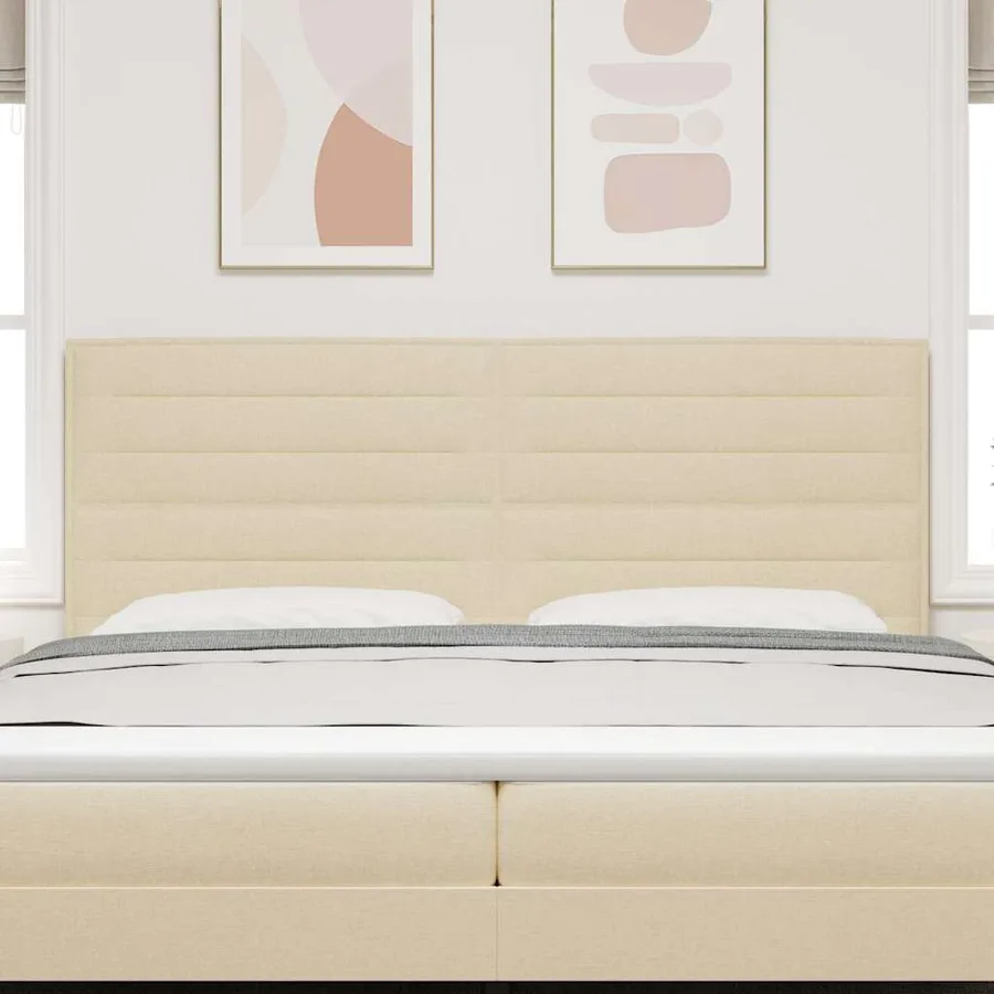 Tête de lit LED avec bandes LED Crème 200 cm tissu - 3