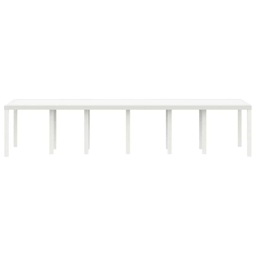 Table de Jardin Blanc 350 x 100 x 74 cm polyrotin - 4