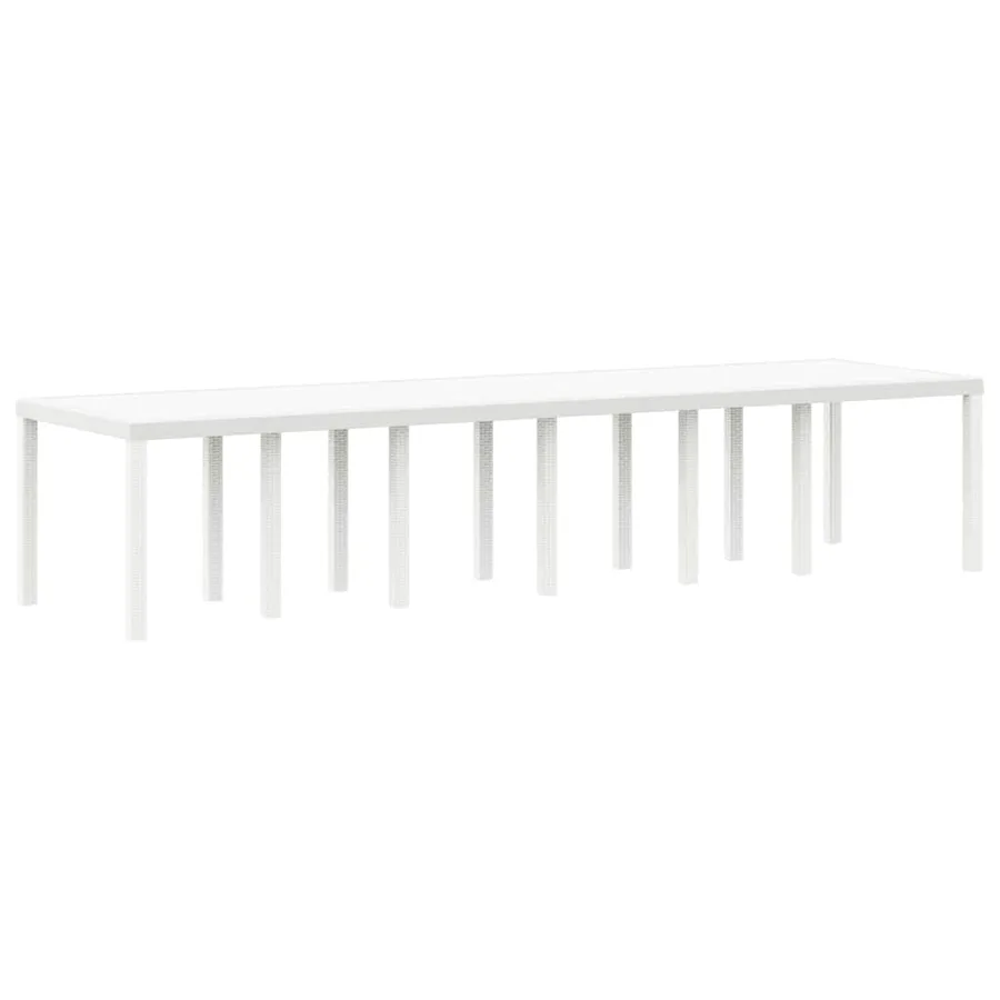 Table de Jardin Blanc 350 x 100 x 74 cm polyrotin - 6