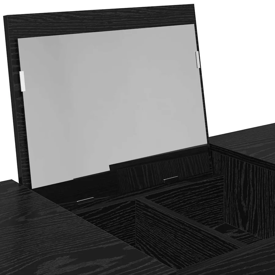 Table de cosmétiques avec tiroir Chêne noir 100 x 45 x 76 cm - 10