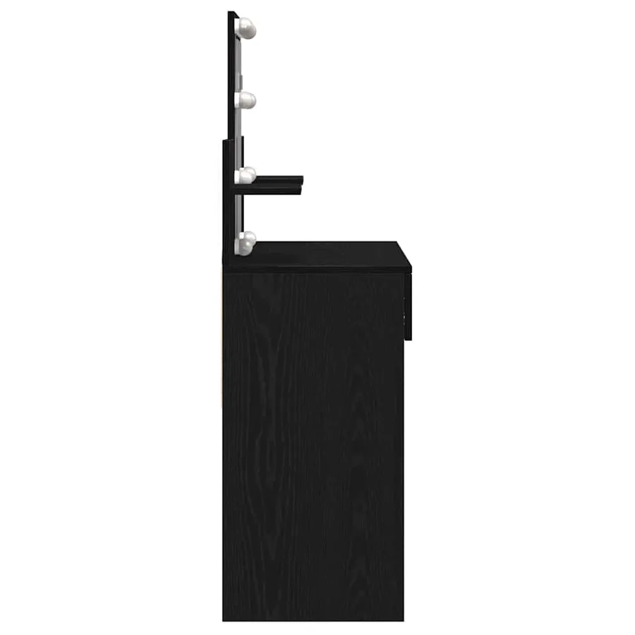 Table de Toilette avec tiroir Chêne noir 100 x 40 x 130 cm - 7