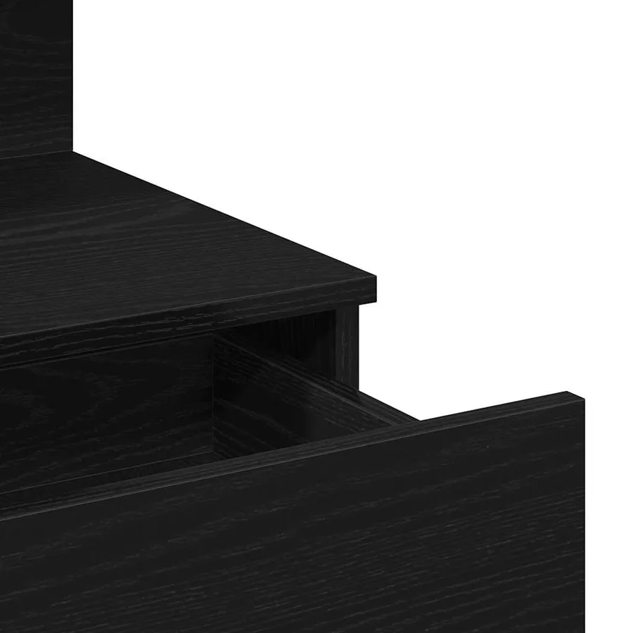 Table de Toilette avec tiroir Chêne noir 100 x 40 x 130 cm - 9