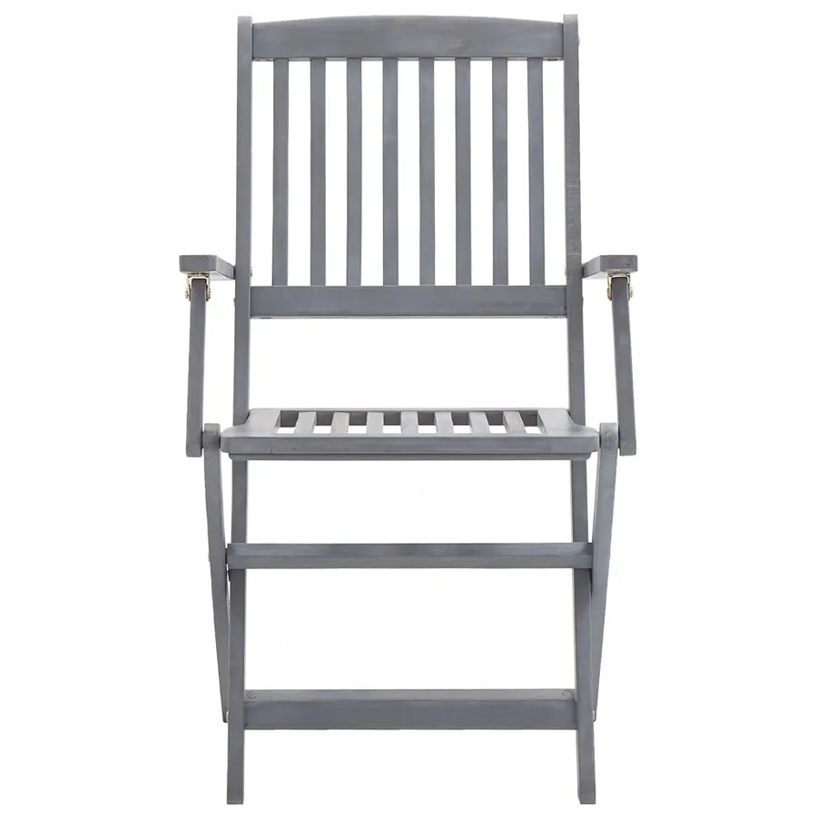 Chaises pliables d'extérieur lot de 4 et coussins Bois d'acacia - 5
