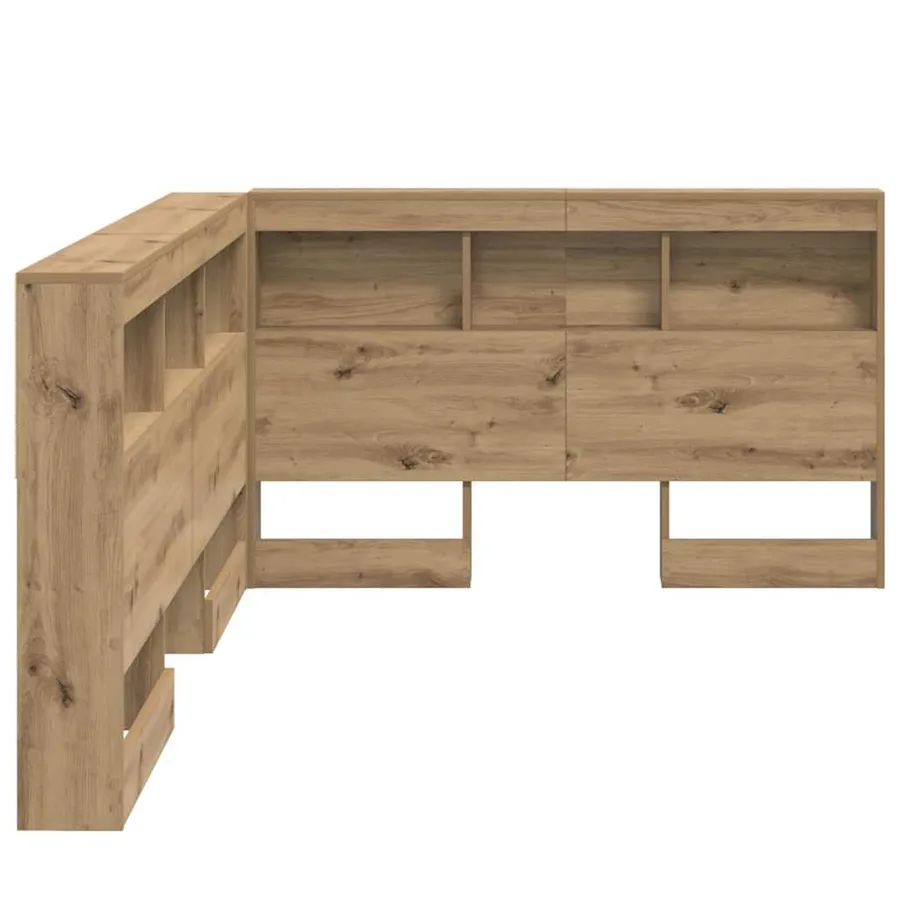 Tête de lit de rangement Chêne artisanal Bois d'ingénierie - 7