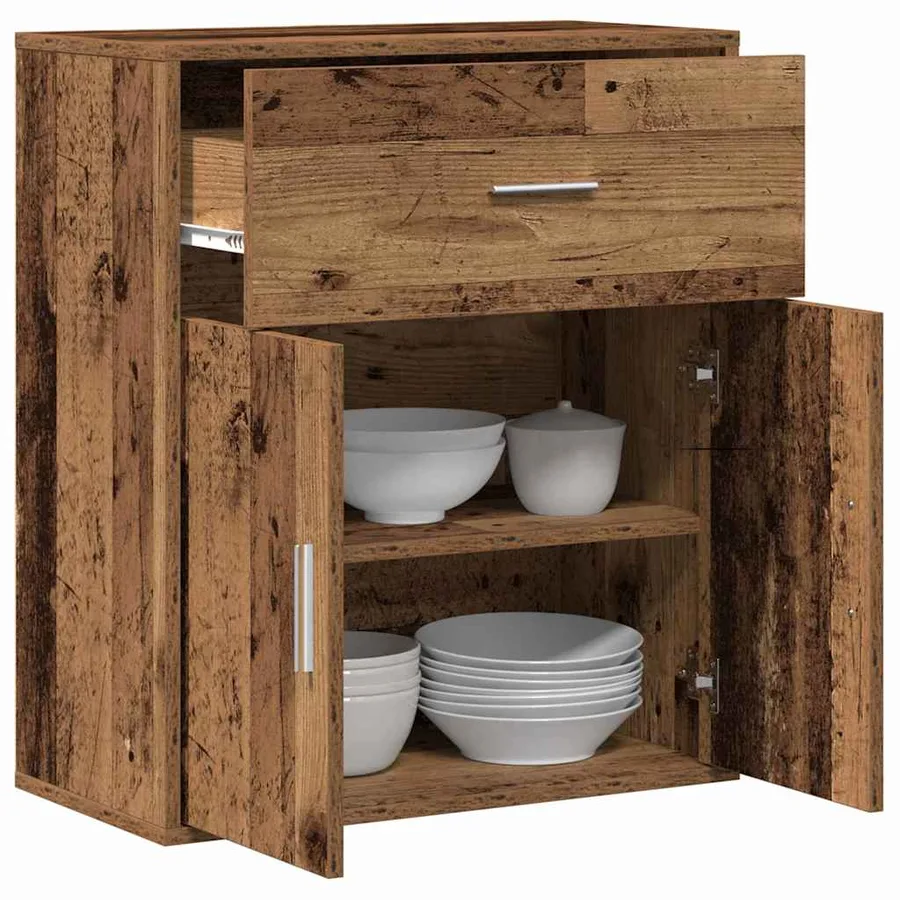 Buffet Bois ancien 60 x 31 x 70 cm Bois d'ingénierie - 3