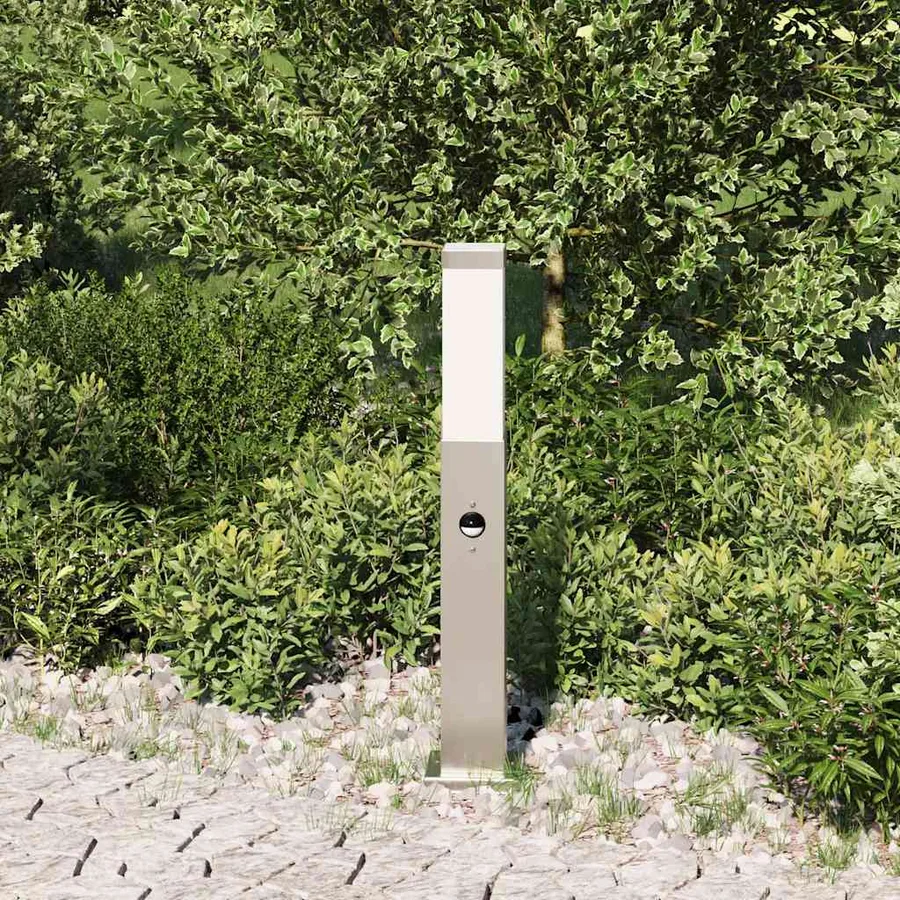 Borne lumineuse avec détecteur 50 cm en acier inoxydable IP44 - 3