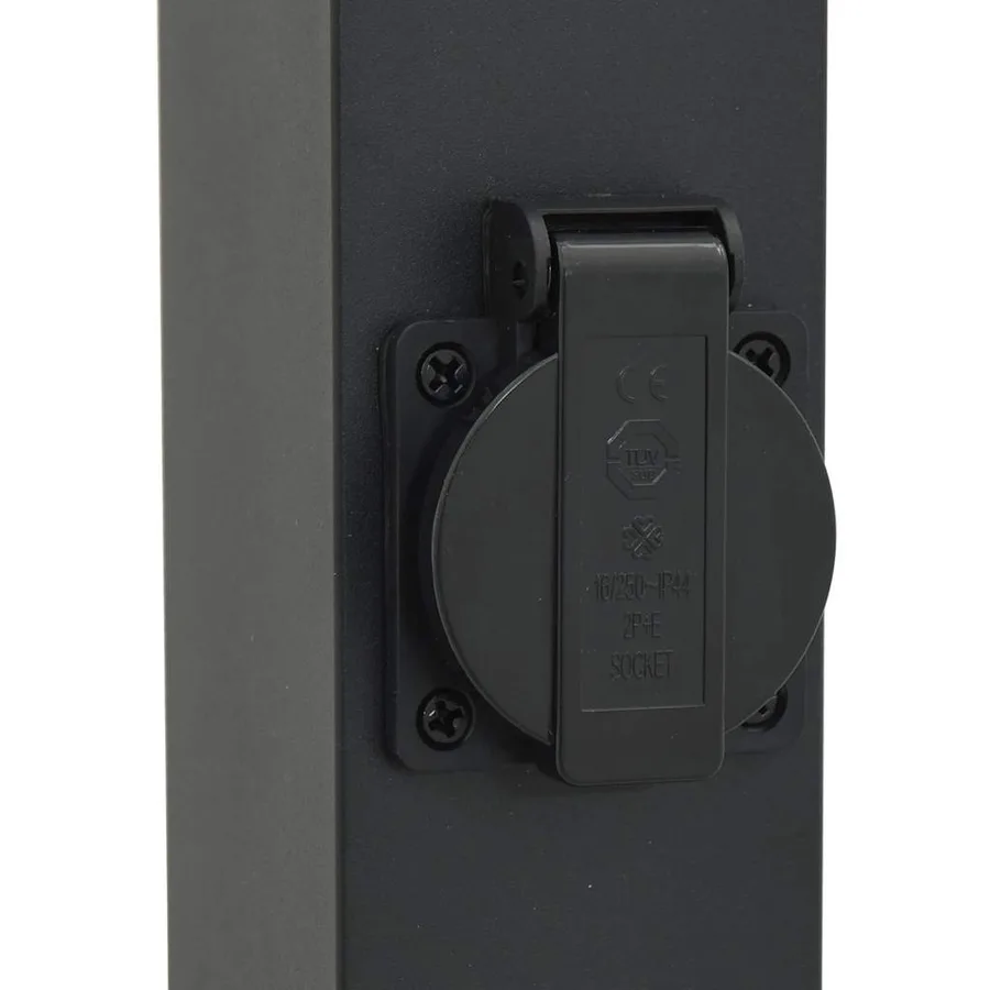 Borne lumineuse avec sortie 80 cm Noir IP44 - 8