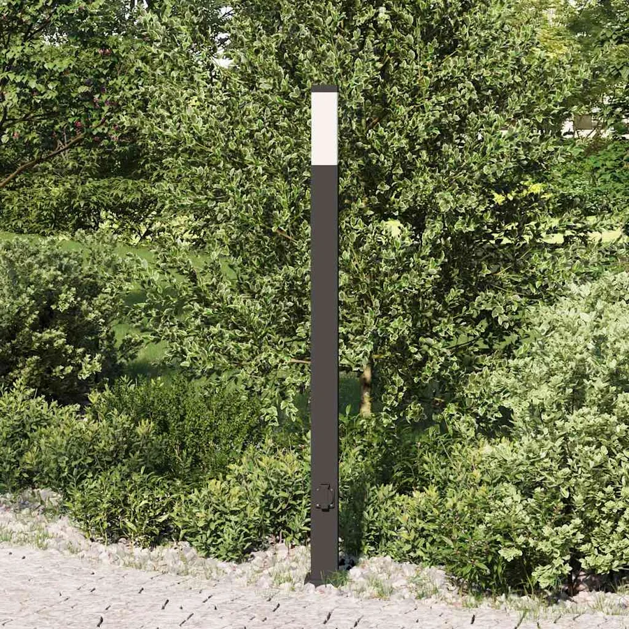 Borne lumineuse avec sortie 110 cm Noir IP44 - 3