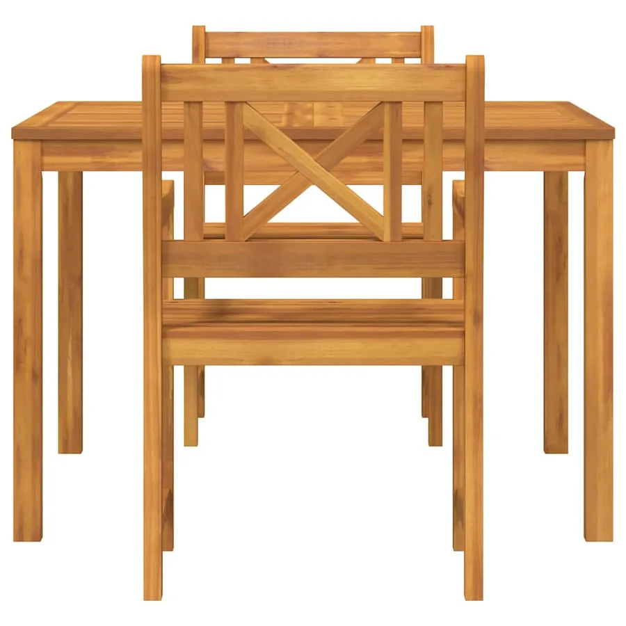 Ensemble de salle à manger pour jardin 3 pcs Marron - 7
