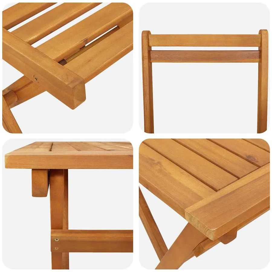 Ensemble de salle à manger pour jardin 7 pcs Marron - 9