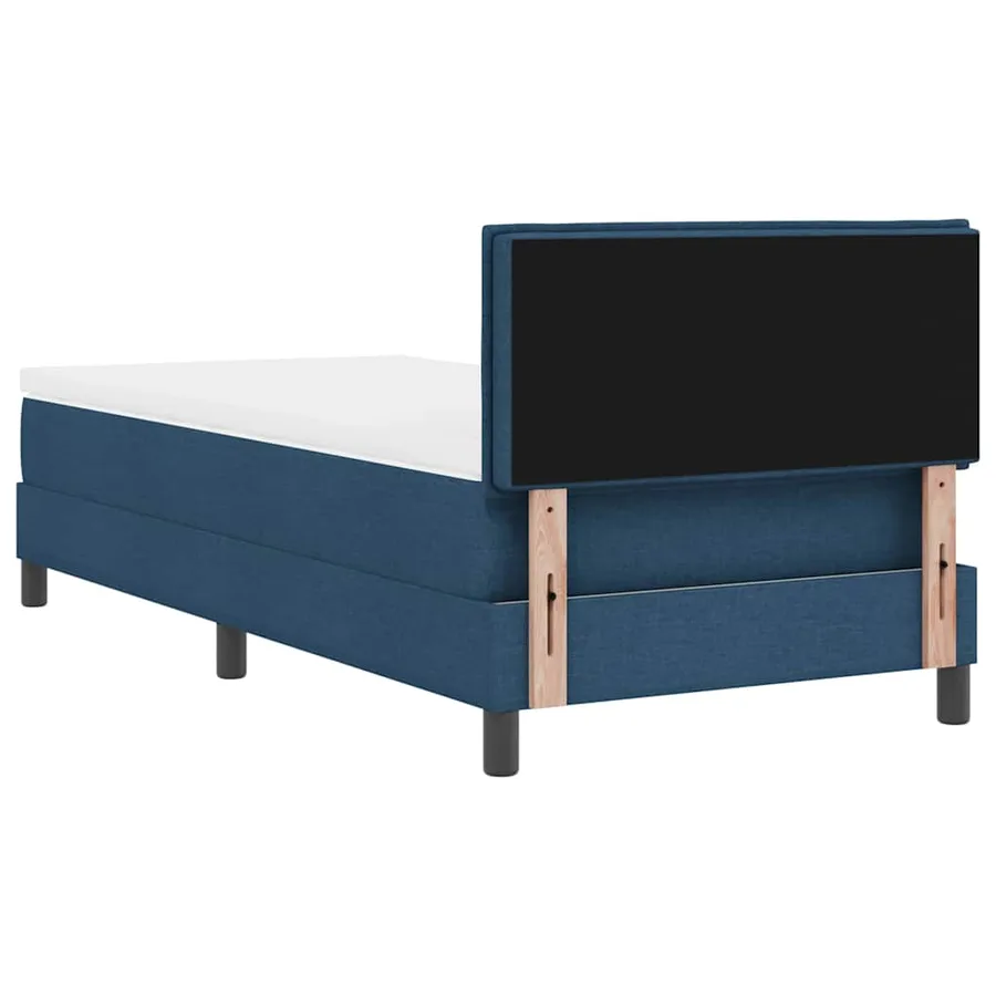 Lit à ressorts avec matelas avec LED Bleu 100 x 200 cm tissu - 8