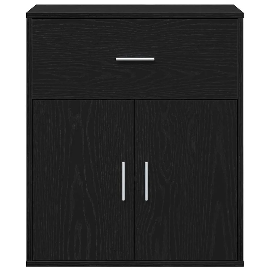 Buffet avec tiroir Chêne noir 60 x 31 x 70 cm Bois d'ingénierie - 6