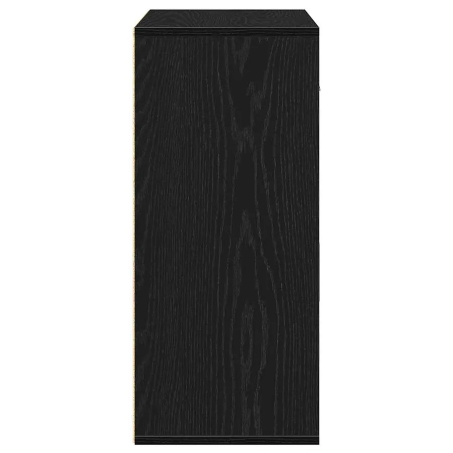 Buffet avec tiroir Chêne noir 60 x 31 x 70 cm Bois d'ingénierie - 7