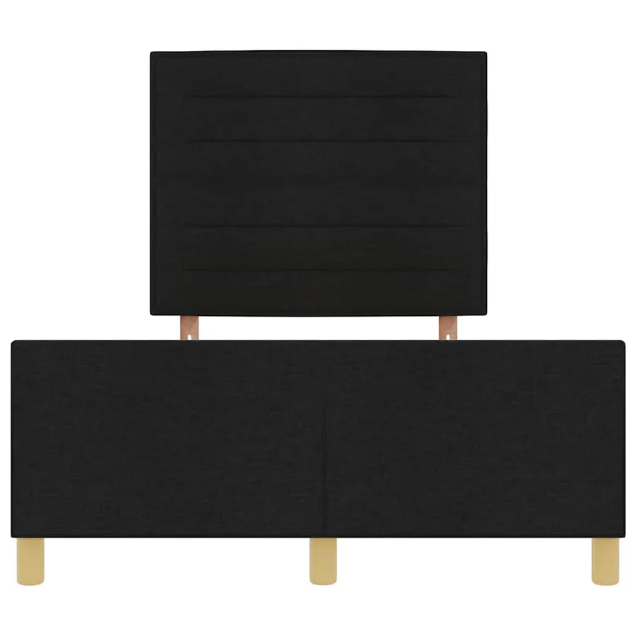 Cadre de lit avec tête de lit Noir 140 x 200 cm tissu - 7