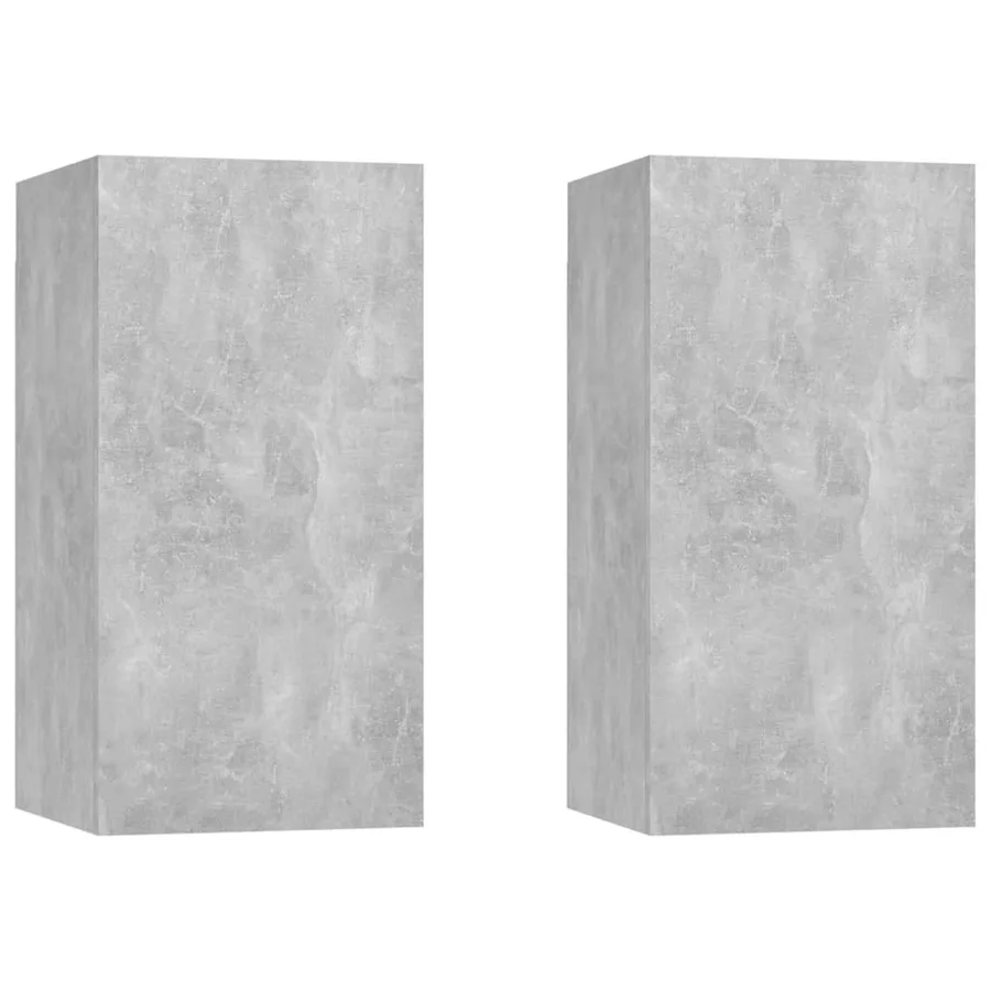 Ensemble de meubles TV 4 pcs Gris béton Bois d'ingénierie - 7