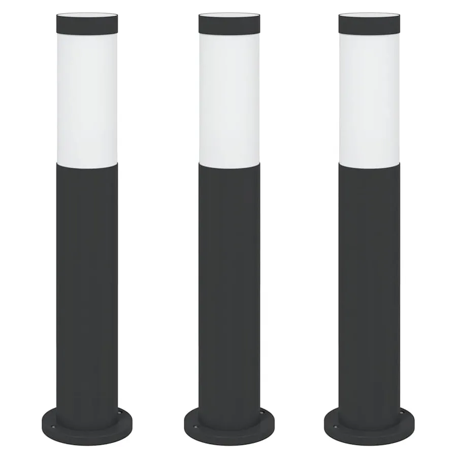 Borne lumineuse lot de 3 50 cm acier inoxydable IP44 - 2