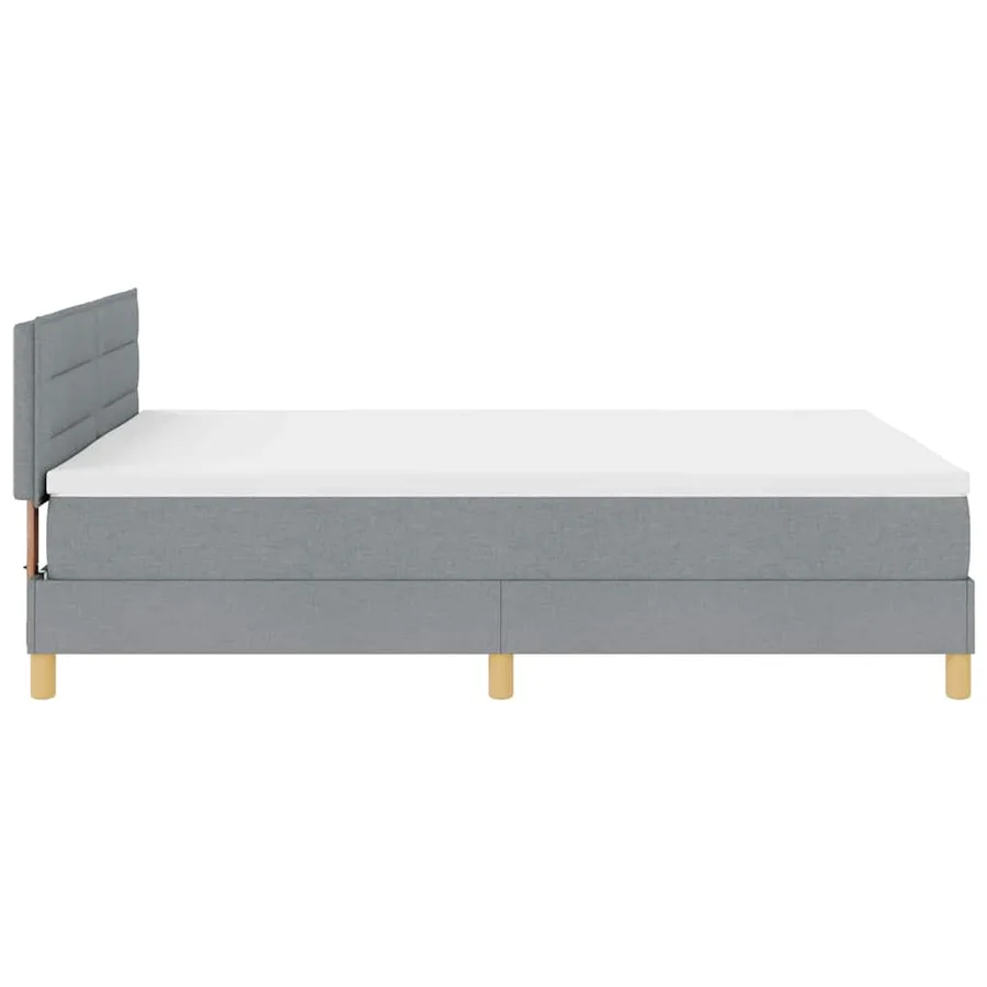 Lit à ressort LED avec bandes LED Gris clair 140 x 190 cm tissu - 9