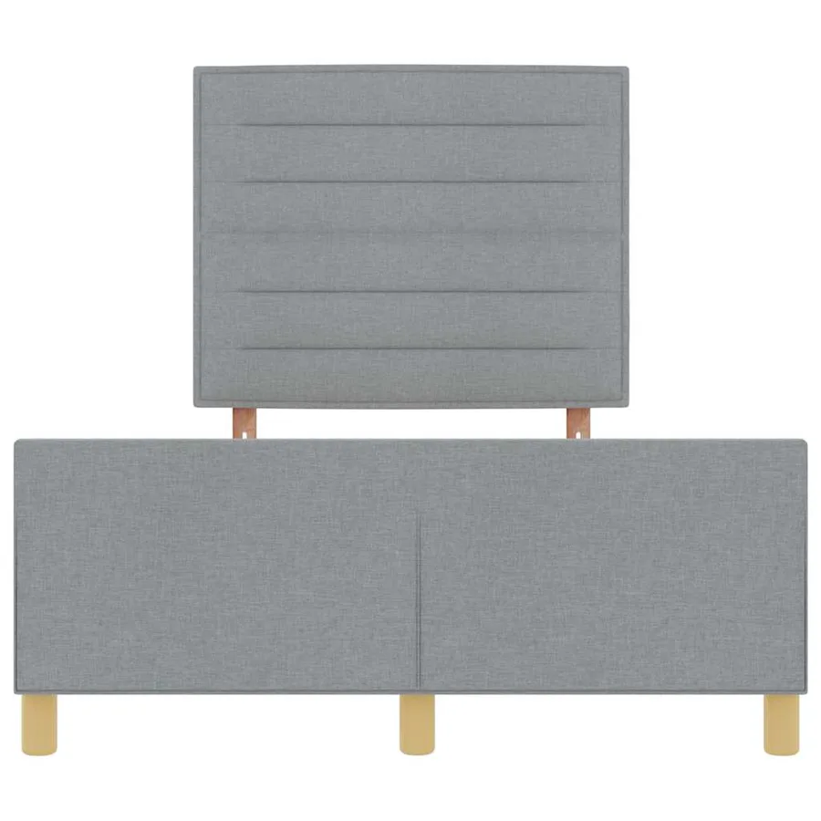 Cadre de lit avec tête de lit Gris clair 140 x 200 cm tissu - 7