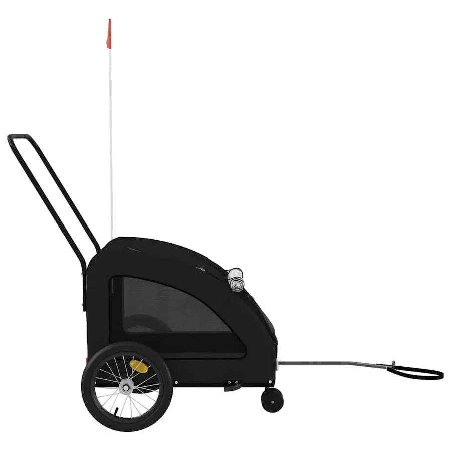 Remorque de vélo pour animaux de compagnie noir - 6
