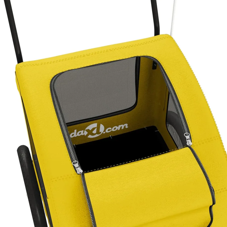 Remorque de vélo pour animaux de compagnie jaune - 10