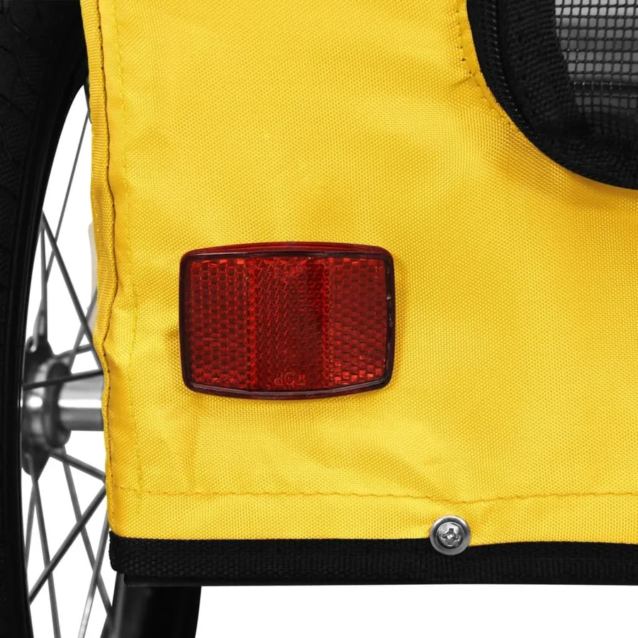 Remorque de vélo pour animaux de compagnie jaune - 11