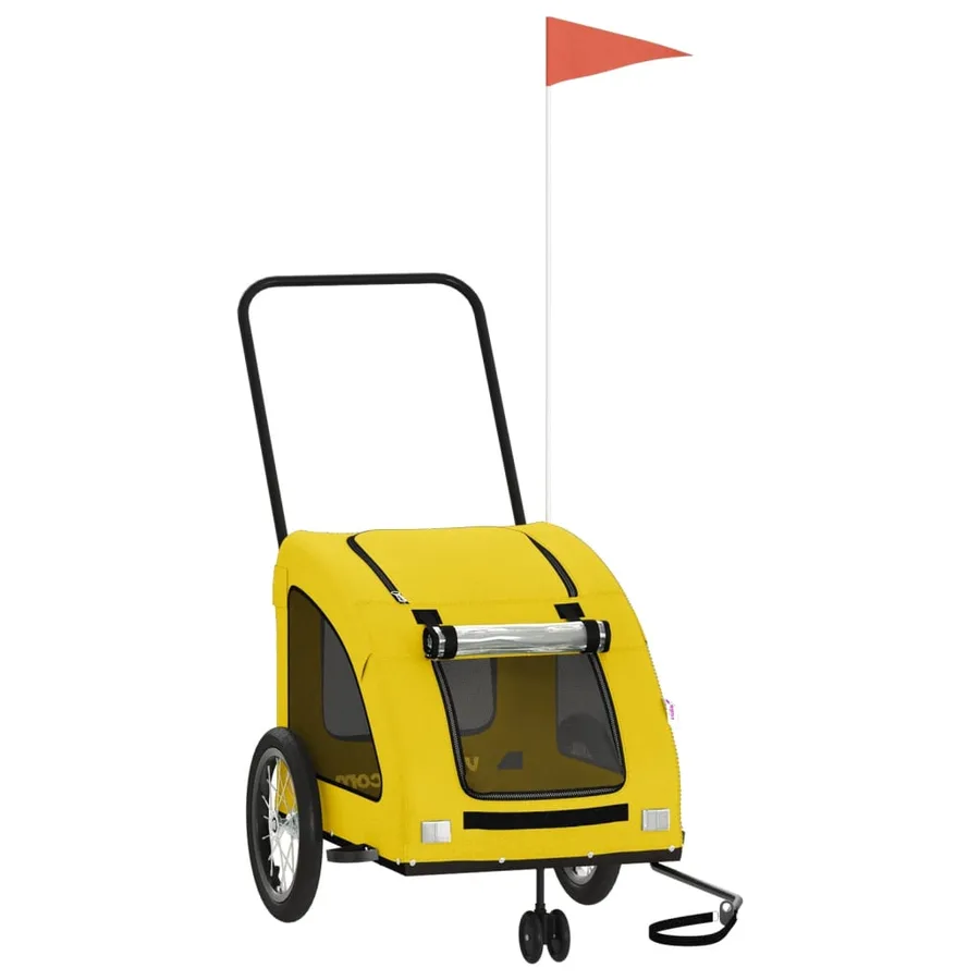 Remorque de vélo pour animaux de compagnie jaune - 2