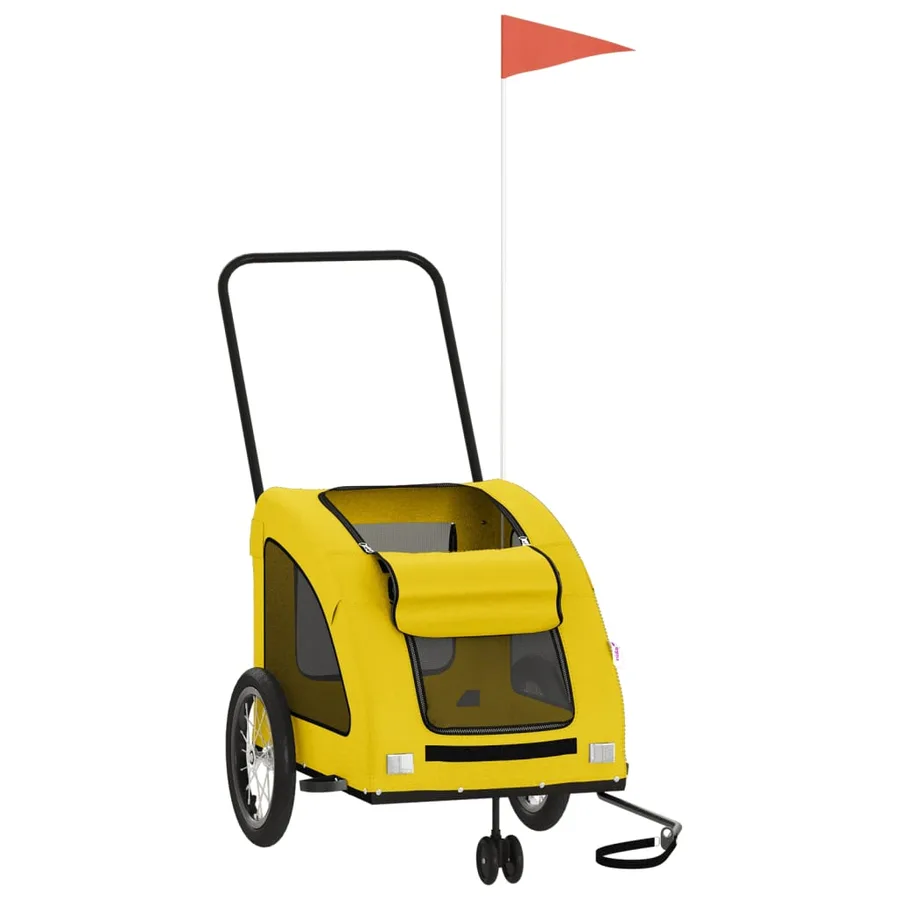 Remorque de vélo pour animaux de compagnie jaune - 3