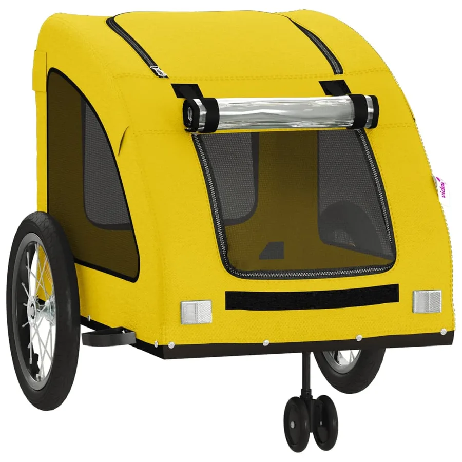 Remorque de vélo pour animaux de compagnie jaune - 5