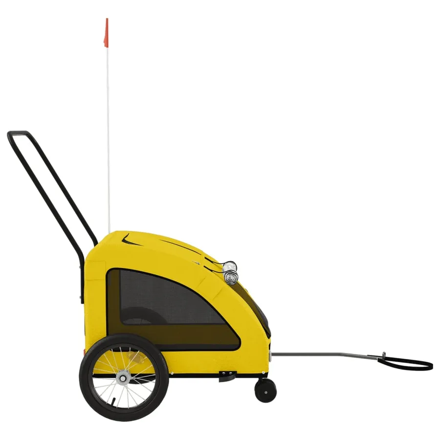 Remorque de vélo pour animaux de compagnie jaune - 6