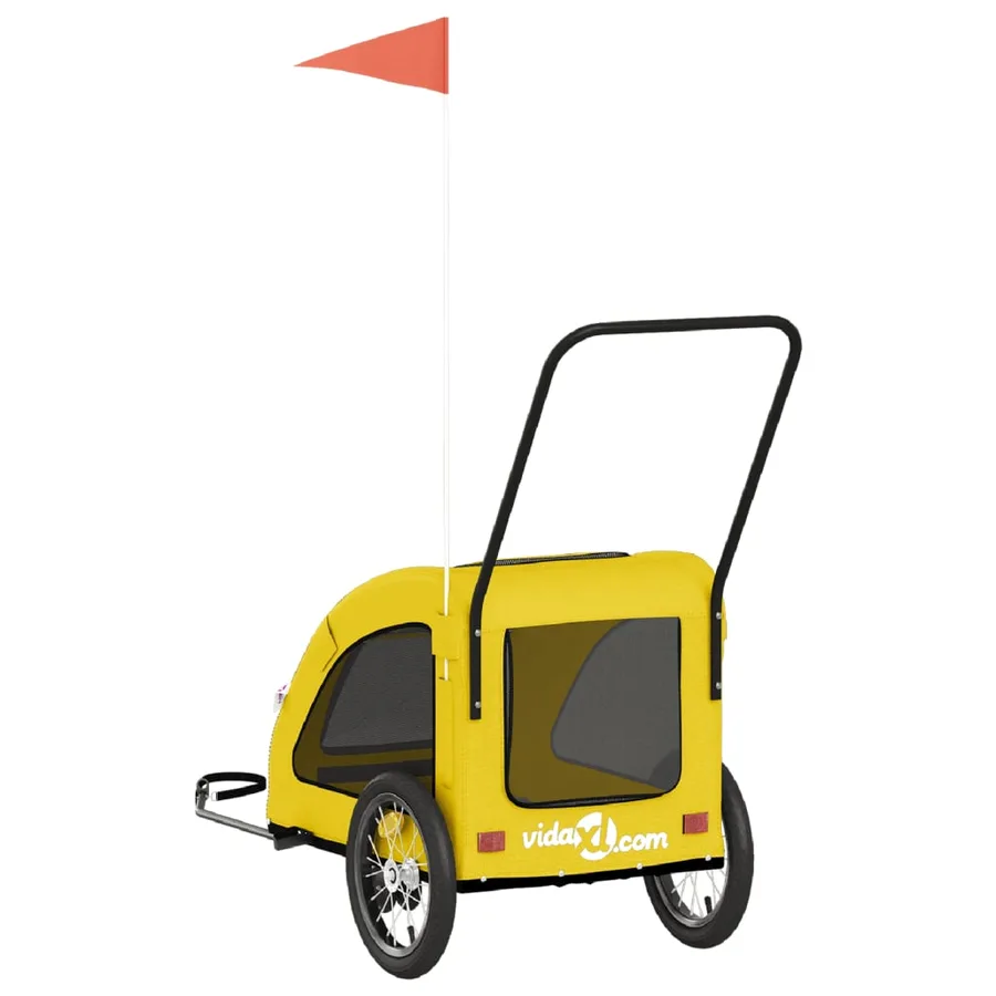 Remorque de vélo pour animaux de compagnie jaune - 8
