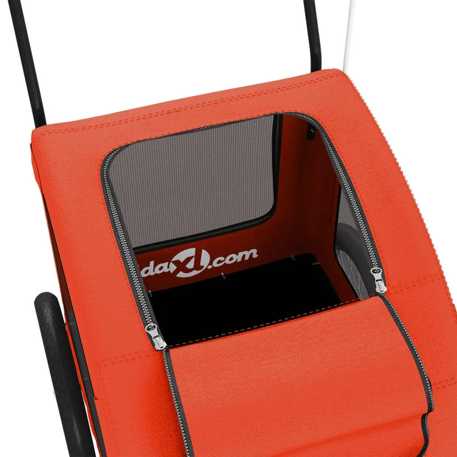 Remorque de vélo pour animaux de compagnie orange - 10