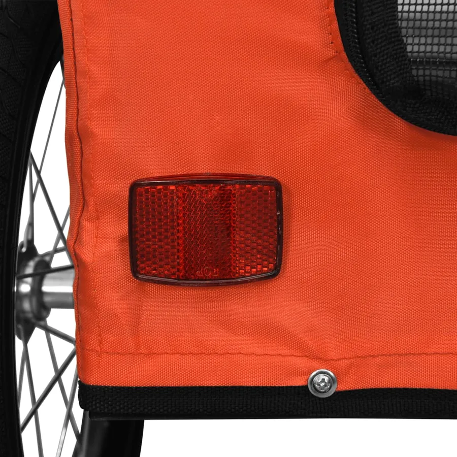 Remorque de vélo pour animaux de compagnie orange - 11
