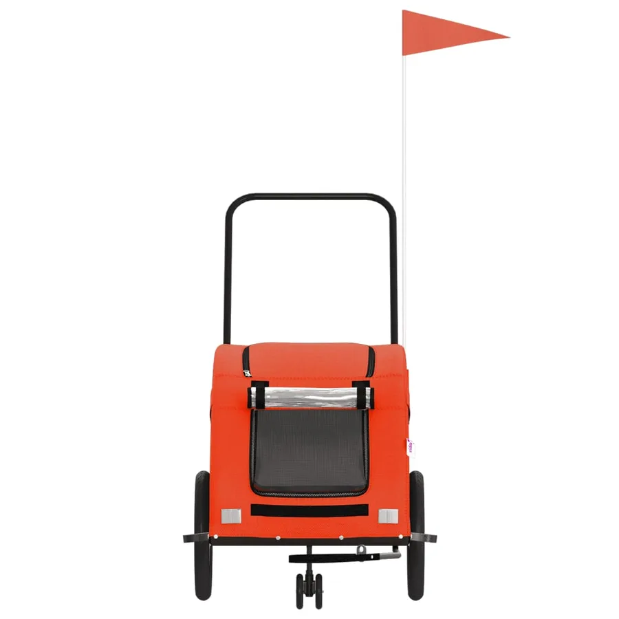 Remorque de vélo pour animaux de compagnie orange - 4