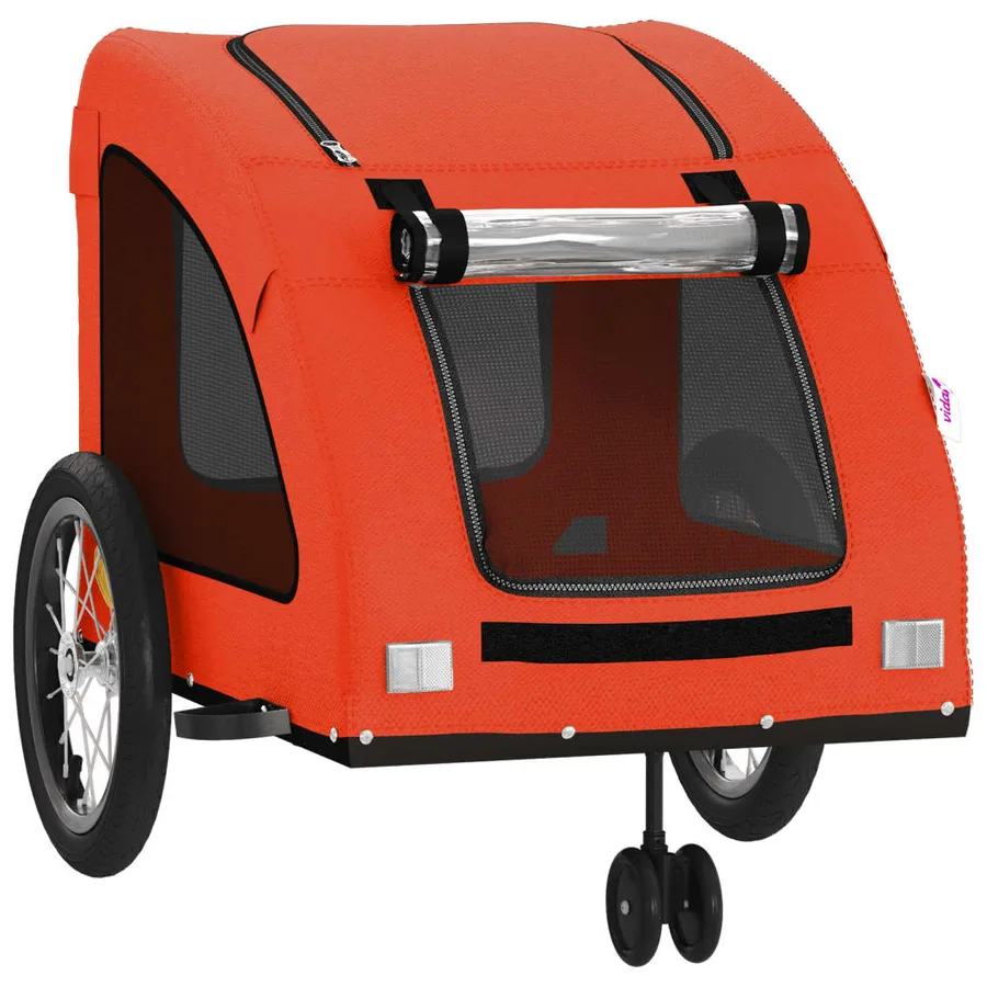 Remorque de vélo pour animaux de compagnie orange - 5