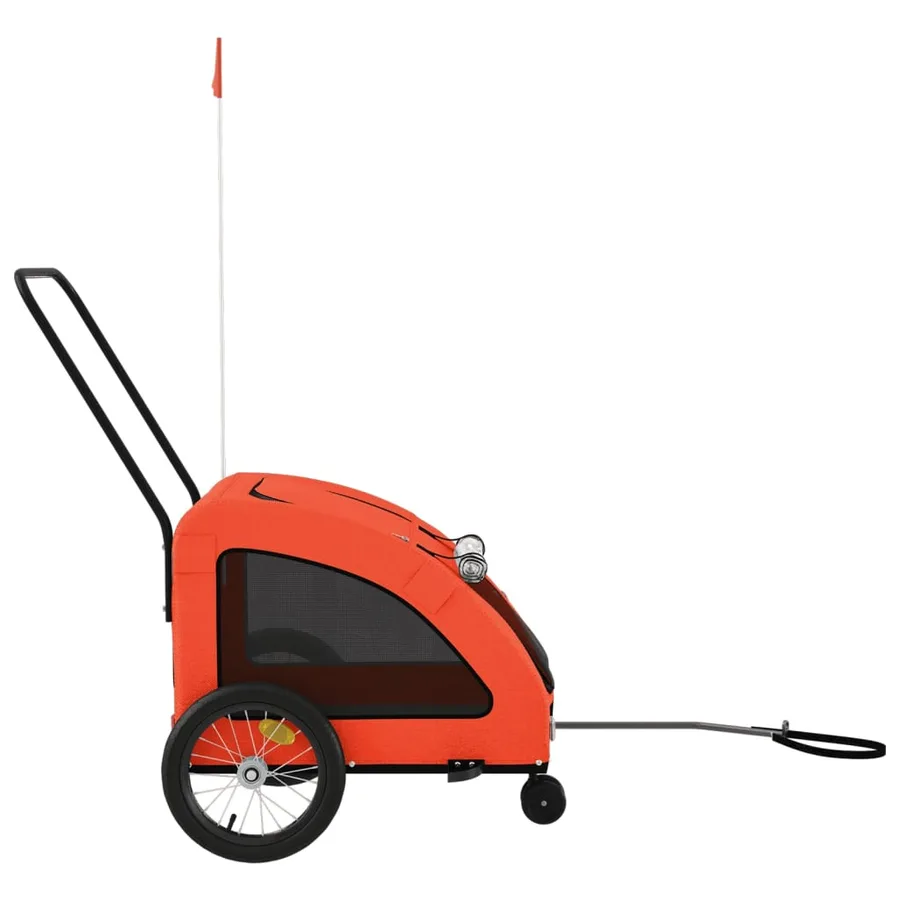 Remorque de vélo pour animaux de compagnie orange - 6