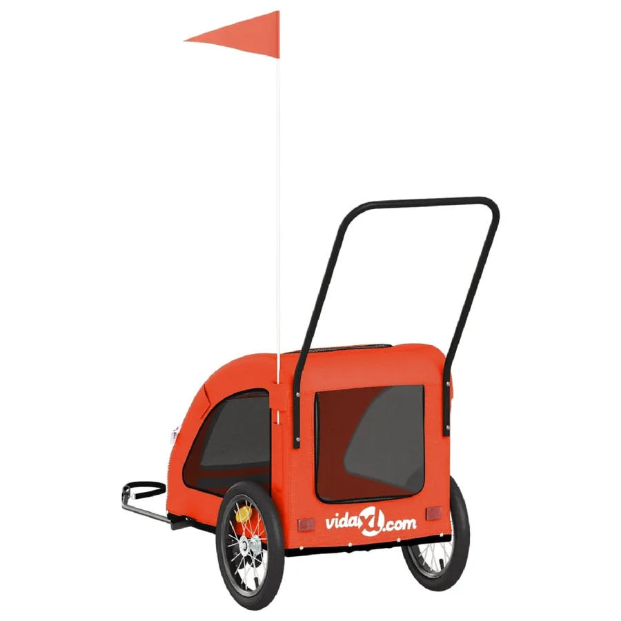 Remorque de vélo pour animaux de compagnie orange - 8