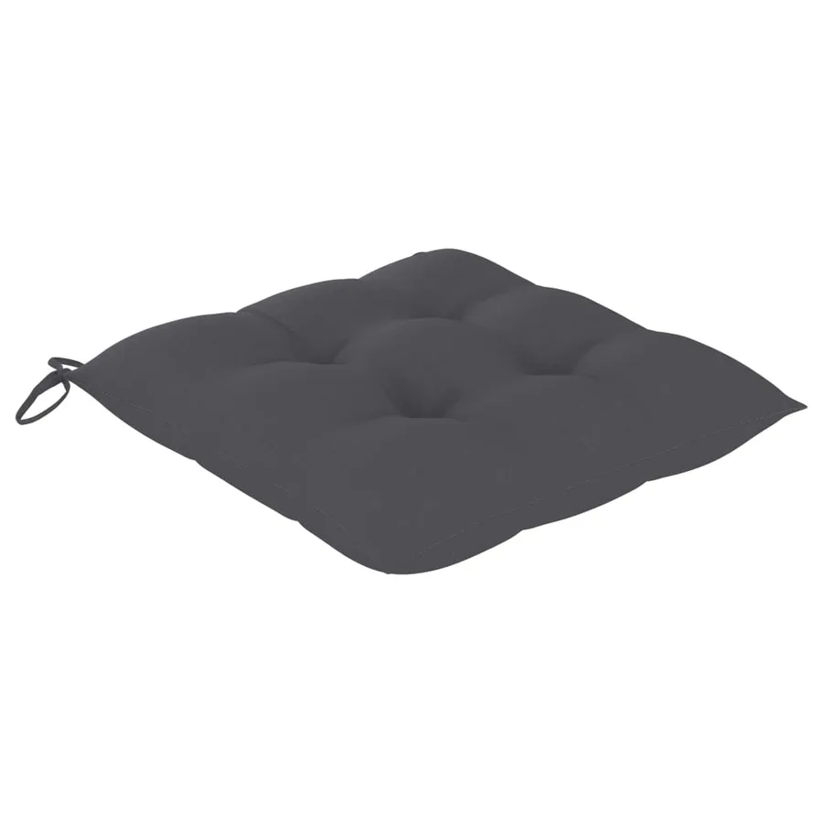 Ensemble de bistro 3 pcs avec coussins anthracite Bois de teck - 14