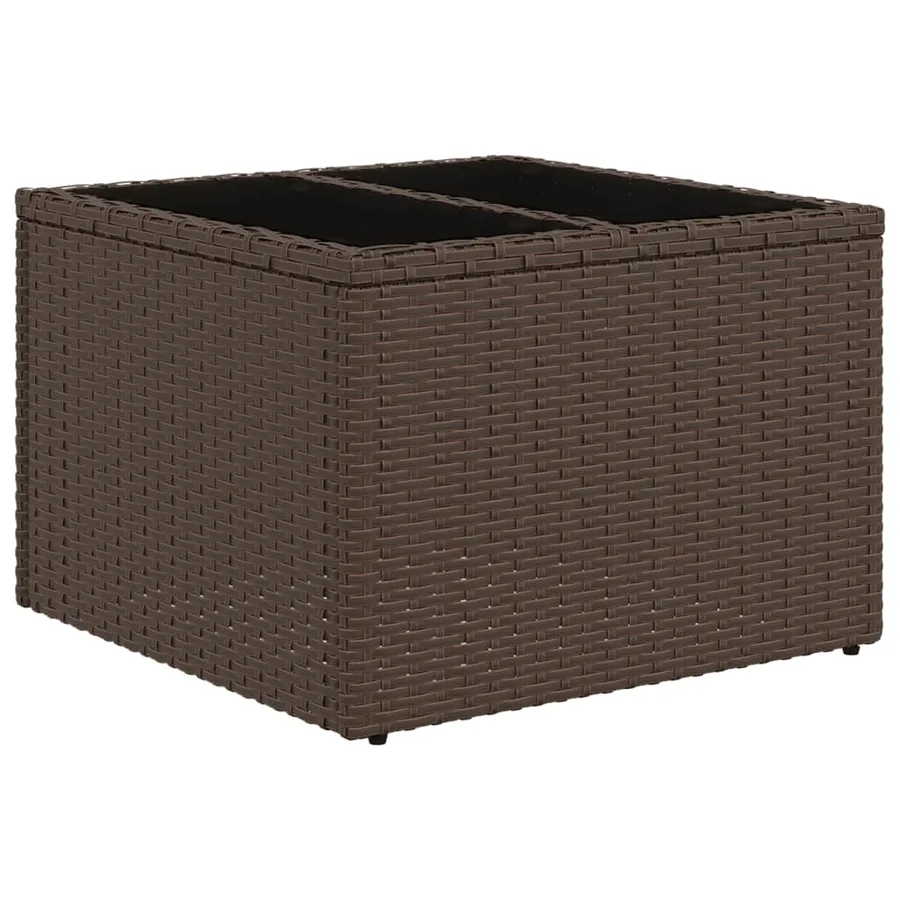Ensemble de canapé de jardin 6 pcs avec coussins marron résine tressée - 7