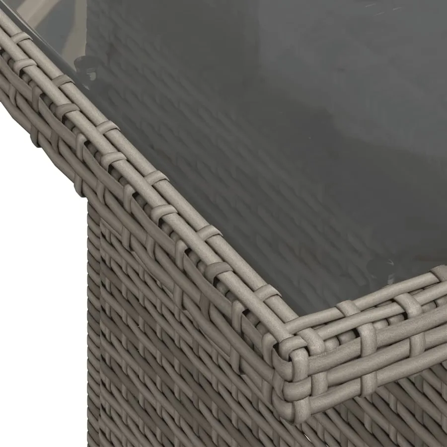 Ensemble de canapé de jardin 8 pcs avec coussins gris résine tressée - 8