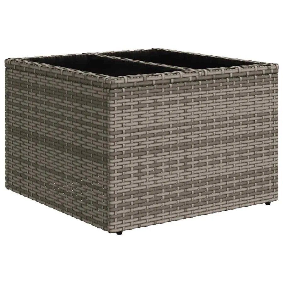 Salon de jardin 8 pcs avec coussins gris résine tressée - 7