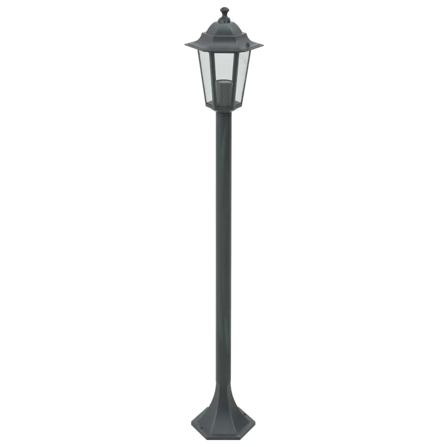 Garden Spike Light 6 pcs E27 110 cm Aluminium Dark Green - 2