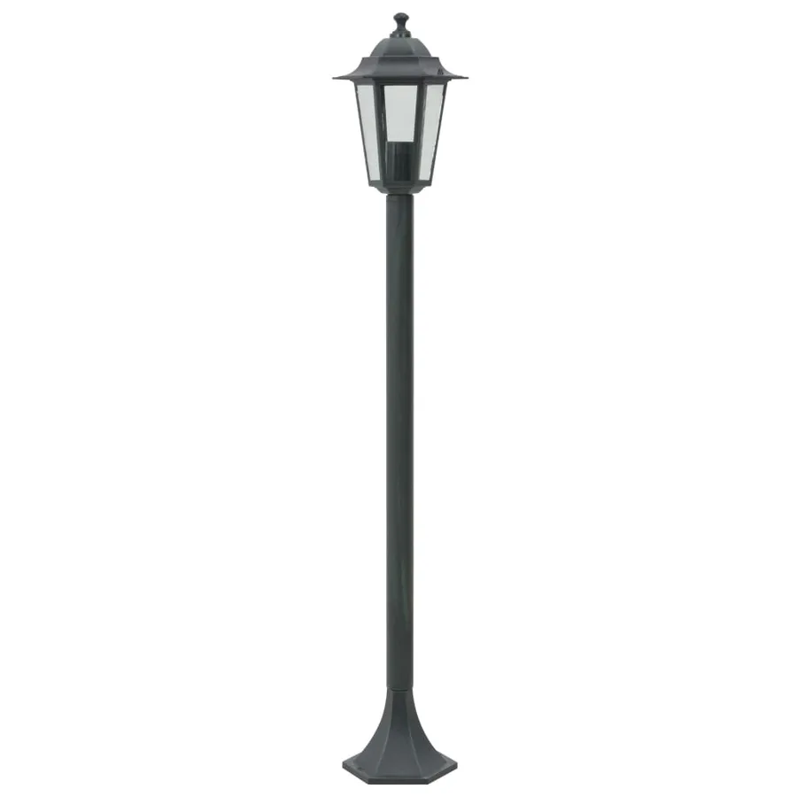 Garden Spike Light 6 pcs E27 110 cm Aluminium Dark Green - 3