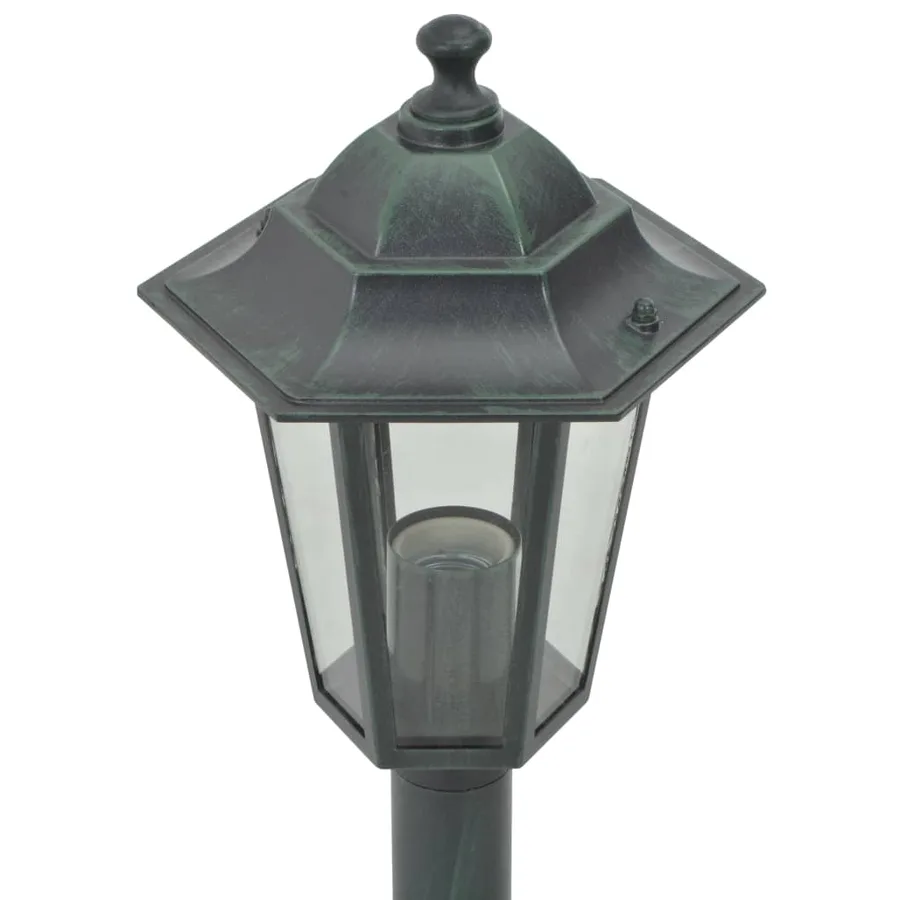 Garden Spike Light 6 pcs E27 110 cm Aluminium Dark Green - 4